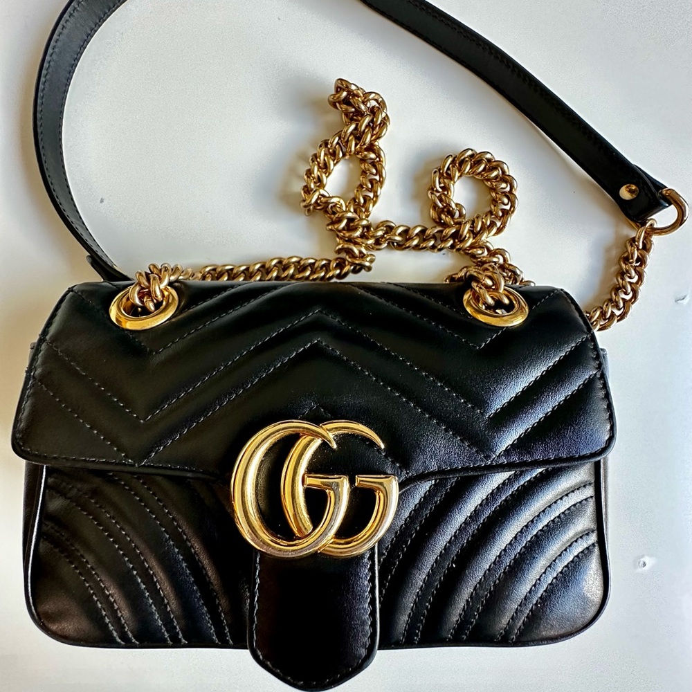 Gucci Marmont Metallase Flap Small